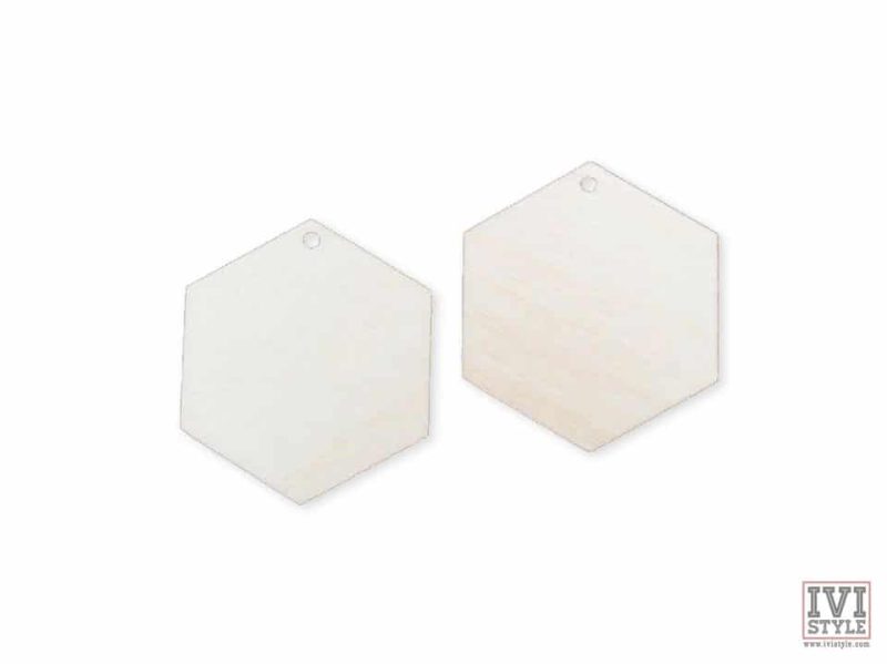 blank cercei lemn hexagon