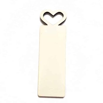 Semn de carte lemn blank Inimioara 02