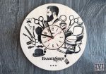 ceas personalizat barbershop lemn 01