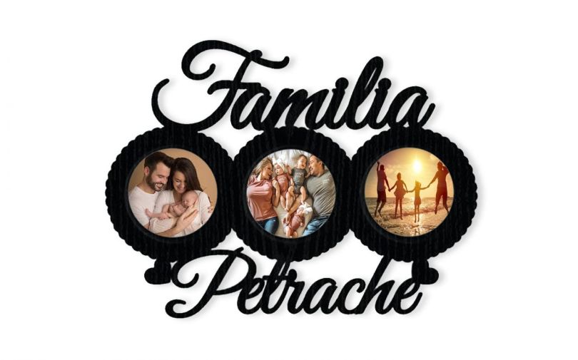 Rama Familia Personalizata cu 3 Cercuri