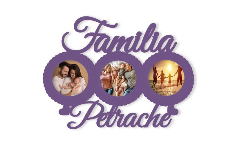 Rama Familia Personalizata cu 3 Cercuri