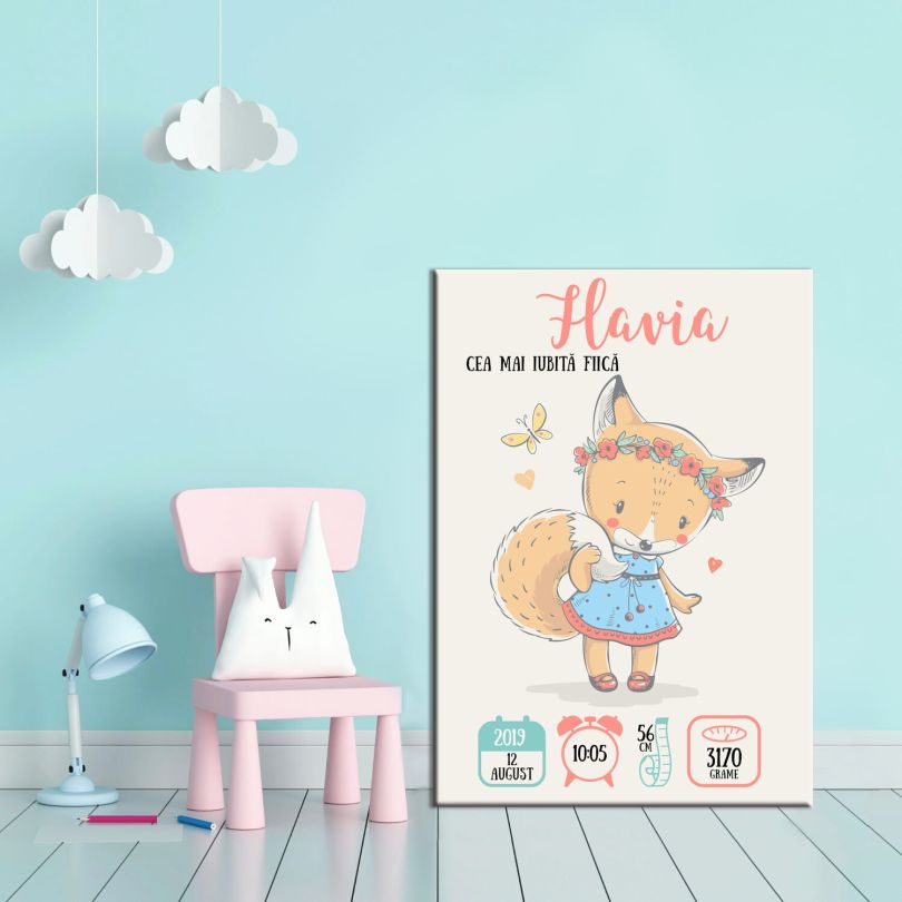Tablou Canvas Personalizat Vulpita Flavia