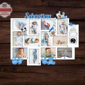 Rama Foto Personalizata Mickey si Donald 12 Luni