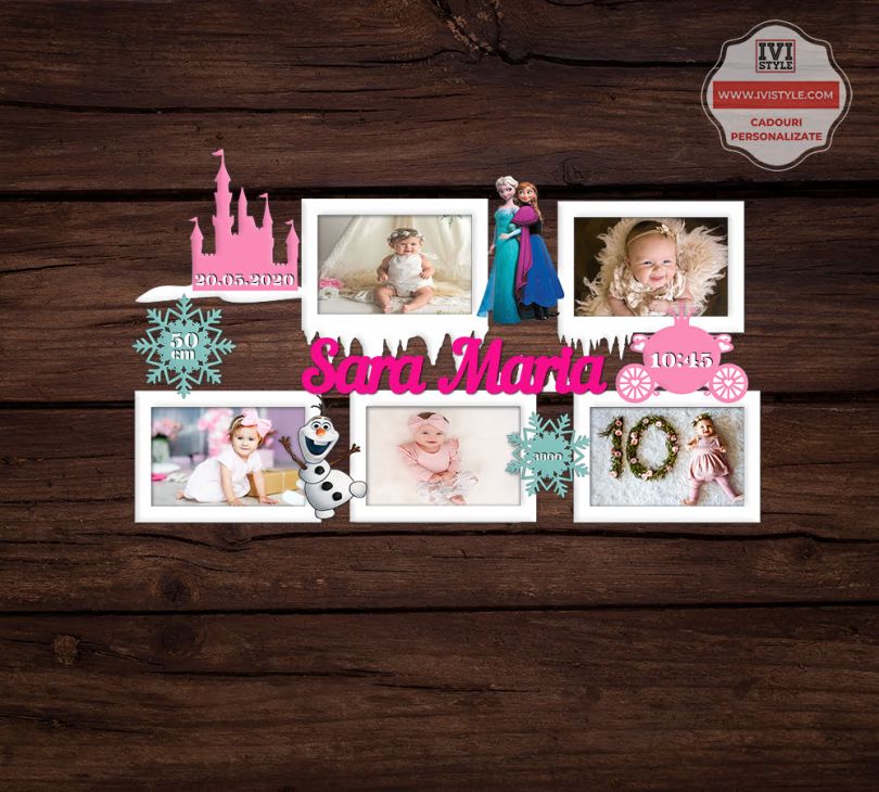 Rama Foto Personalizata Frozen Elsa Anna Olaf