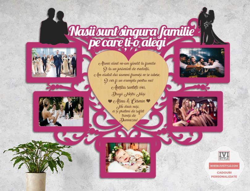 Rama Foto Nasii sunt singura familie pe care ti-o alegi cu gravura 01