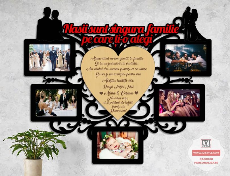 Rama Foto Nasii sunt singura familie pe care ti-o alegi cu gravura 01