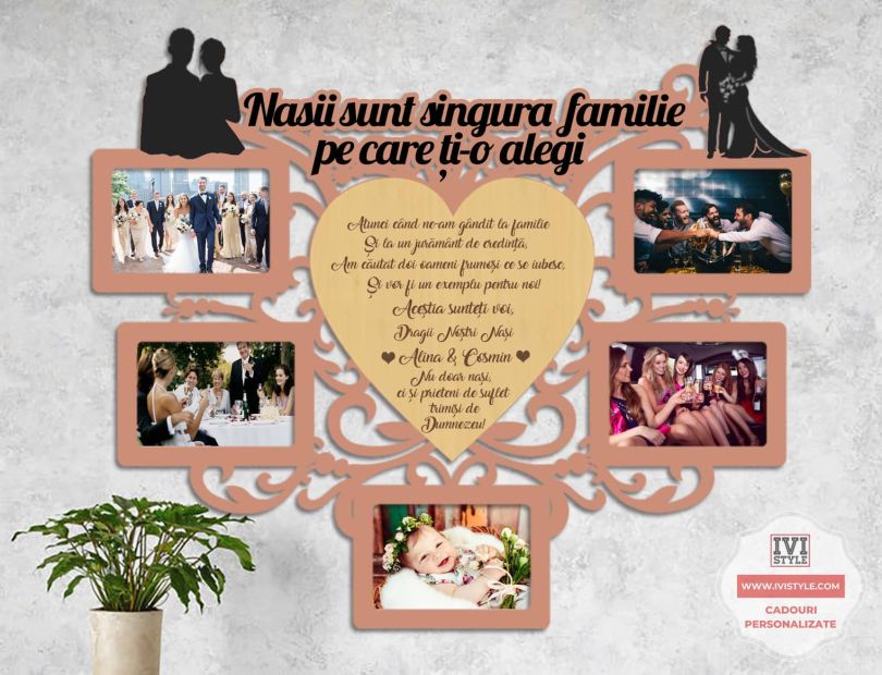 Rama Foto Nasii sunt singura familie pe care ti-o alegi cu gravura 01