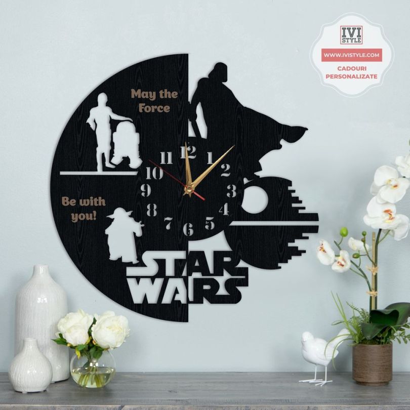 Ceas Personalizat Star Wars din Lemn 01