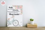 Tablou Personalizat Canvas Viata este ca mersul pe bicicleta Albastra
