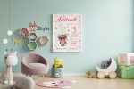 Tablou Personalizat Pentru Copii Bufnita Roz
