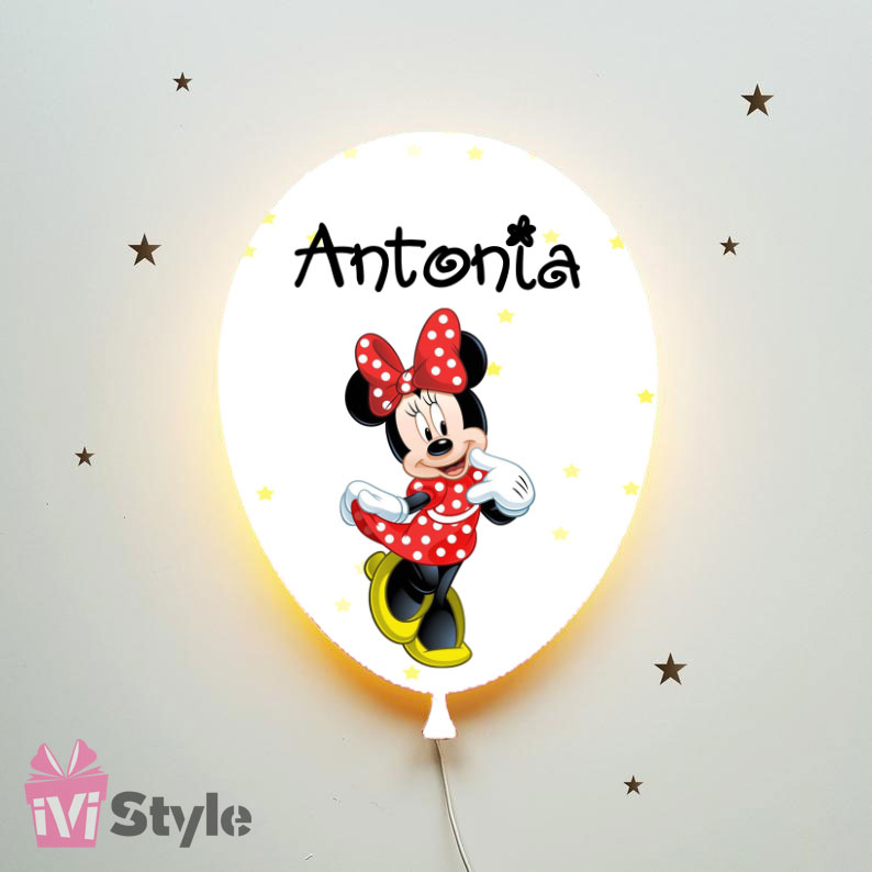 Lampa Personalizata LED Balon Minnie Mouse Antonia