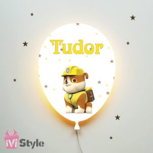 Lampa Personalizata LED Balon Paw Patrol Rubble Tudor