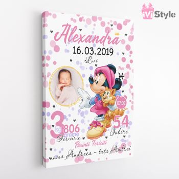 Tablou Personalizat Canvas Minnie Pentru Fetite Alexandra v2
