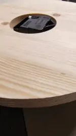 ceas personalizat din lemn masiv imprimat uv