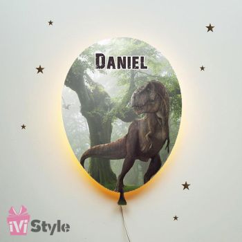 Lampa Personalizata LED Balon Dinozaur T-REX