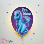 Lampa Personalizata LED Balon Dragon Albastru