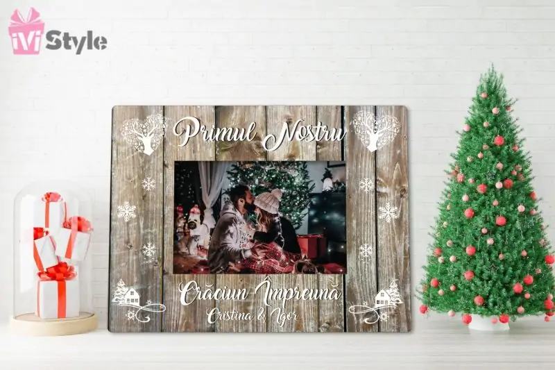 Rama Foto Personalizata Primul Nostru Craciun Impreuna 01