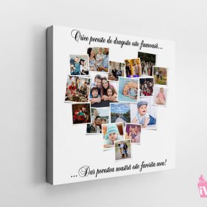 Tablou Canvas Colaj Foto Inima Poveste de Dragoste