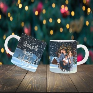Cana Personalizata cu Poza Craciun de Poveste in Familie