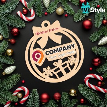 Glob Personalizat cu LOGO si Text Lemn 01