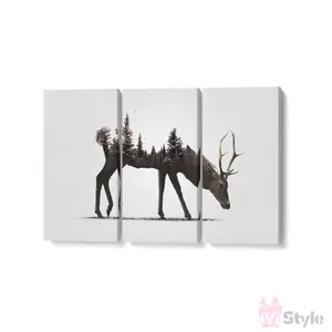 Set Tablou Multicanvas Premium 3 piese - Cerb Brazi