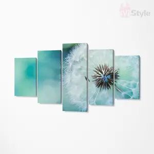 Set Tablou Multicanvas Premium Decor 5 piese - Papadie Blue