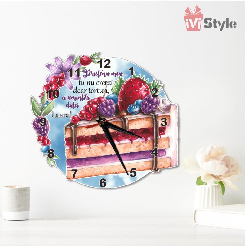 Ceas Personalizat Sweet Cake Tort 01 amintiri dulci