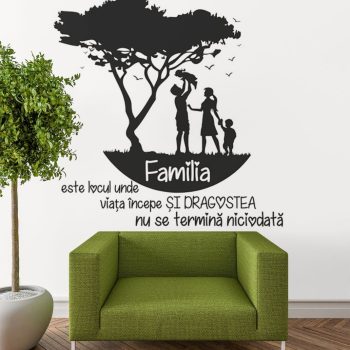 Sticker Autocolant Familia Este Locul Unde 01