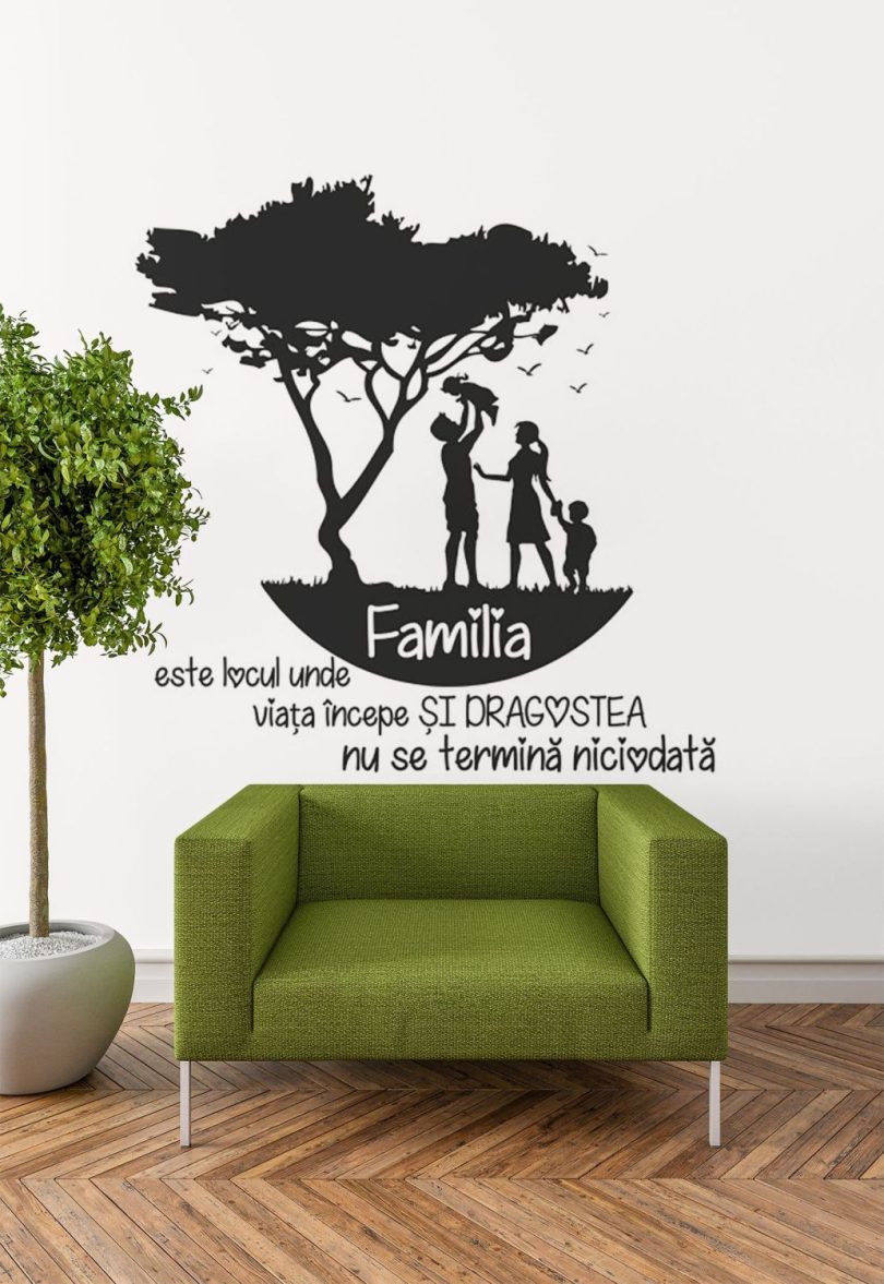 Sticker Autocolant Familia Este Locul Unde 01