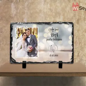 Placa ardezie cadou aniversare am spus da