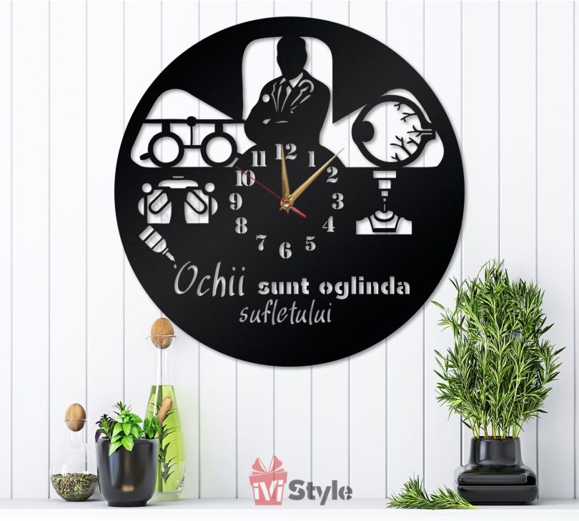 Ceas de perete pentru medic oftalmolog 03