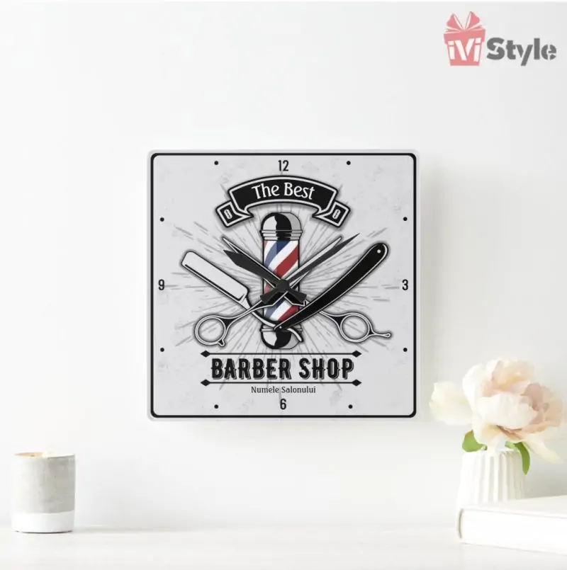 Ceas de perete retro salon barbershop