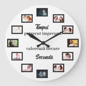 Ceas Personalizat 12 Poze Timpul Petrecut Impreuna