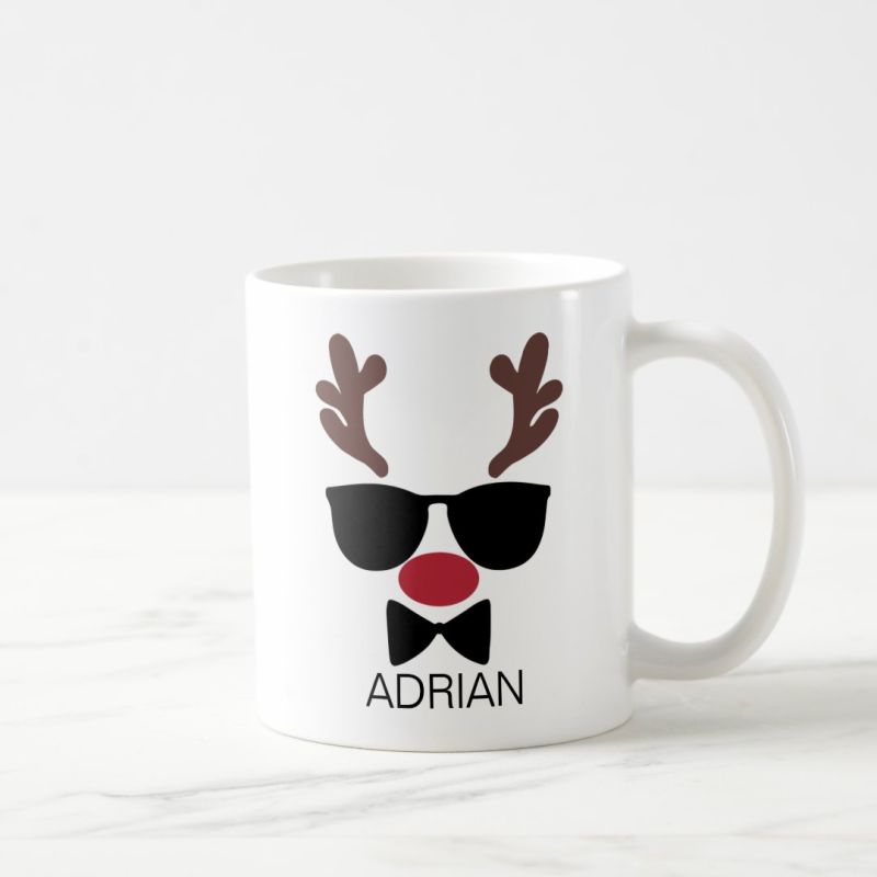 Cana personalizata cu nume ren cu papion
