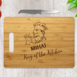 Tocator Bambus Personalizat King of the Kitchen