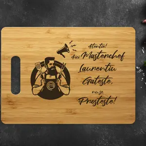 Tocator Personalizat Bambus Atentie Masterchef Gateste