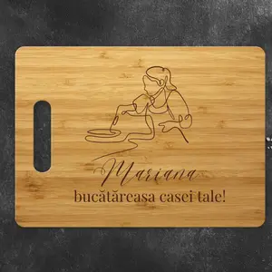 Tocator Personalizat Bambus Bucatareasa casei tale new style