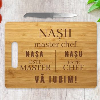 Tocator Bambus Personalizat Nasii Master Chef