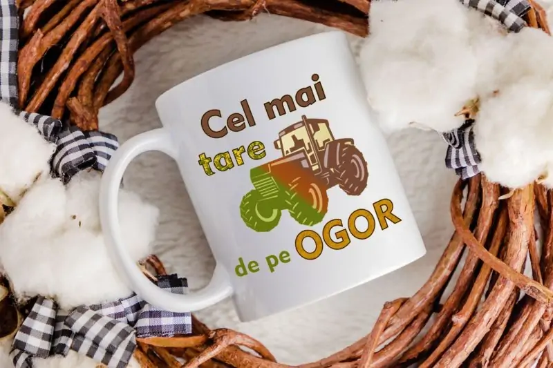 Cana personalizata tractorist cel mai tare de pe ogor