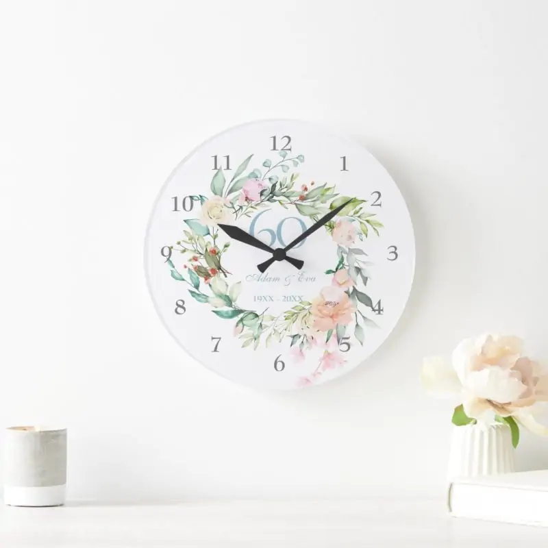 Ceas Aniversare Casatorie Model Floral