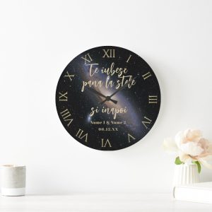 Ceas Personalizat noapte stele te iubesc nume data
