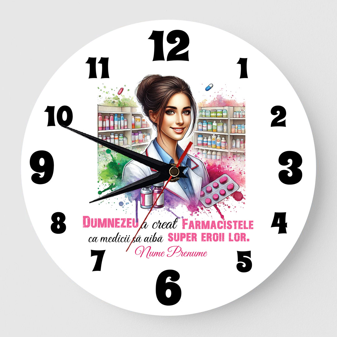 Ceas personalizat farmacista 01