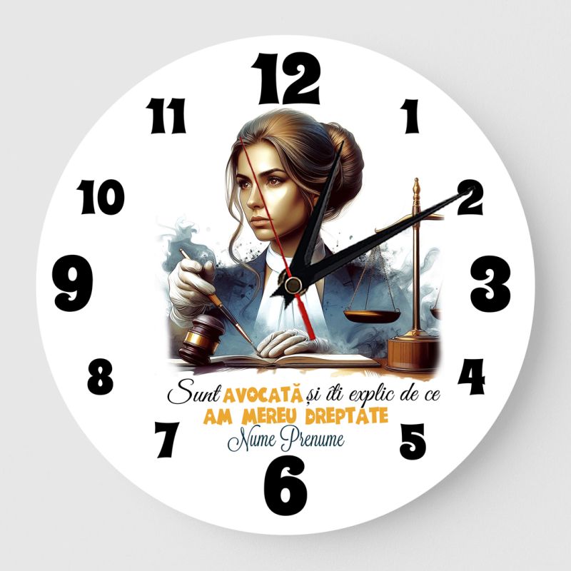 Ceas personalizat cadou avocata 01 Ceas personalizat cadou avocata 01