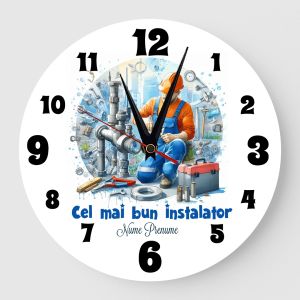 Ceas personalizat cadou instalator 02