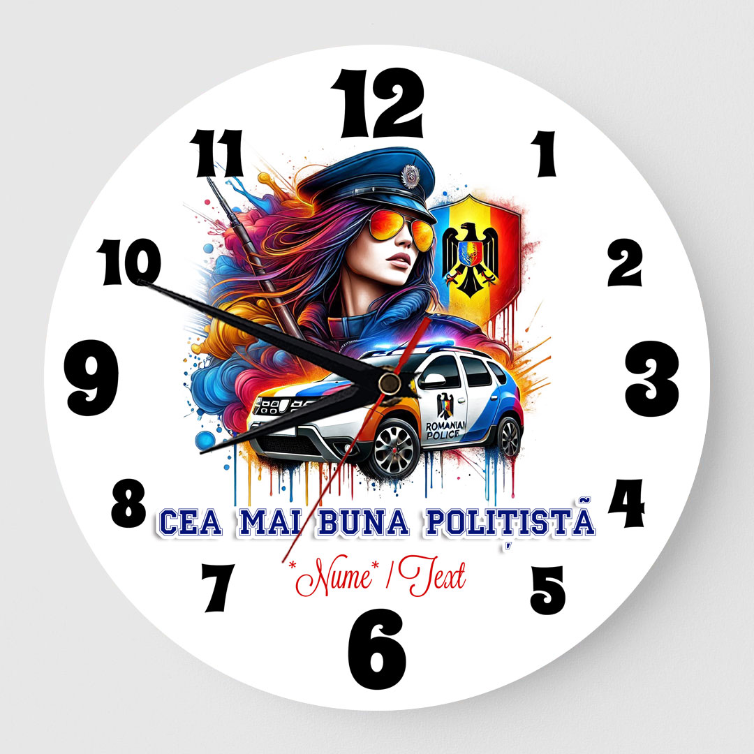 Ceas personalizat cea mai buna politista 01