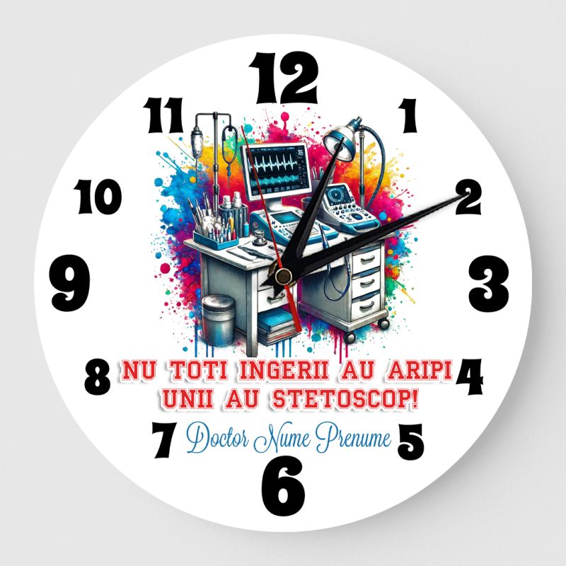 Ceas personalizat cadou medic familie 01 Ceas personalizat cadou medic familie 01
