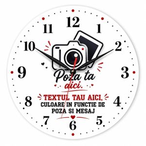 ceas personalizat cu o poza si mesaj