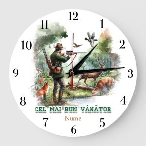 Ceas Cadou Vanator in padure Vulpi Cerbi Rata