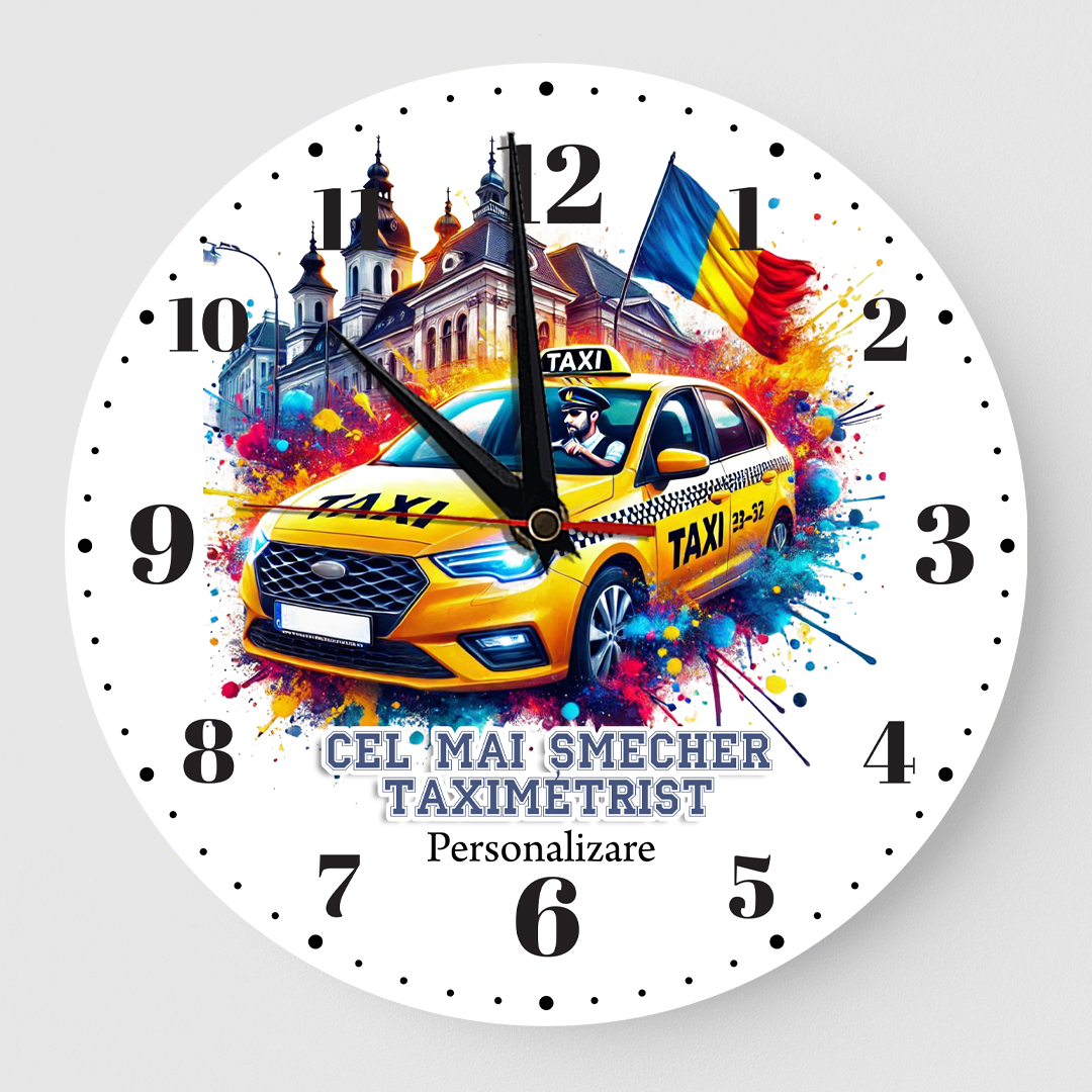 Ceas Personalizat Cadou Taximetrist 01