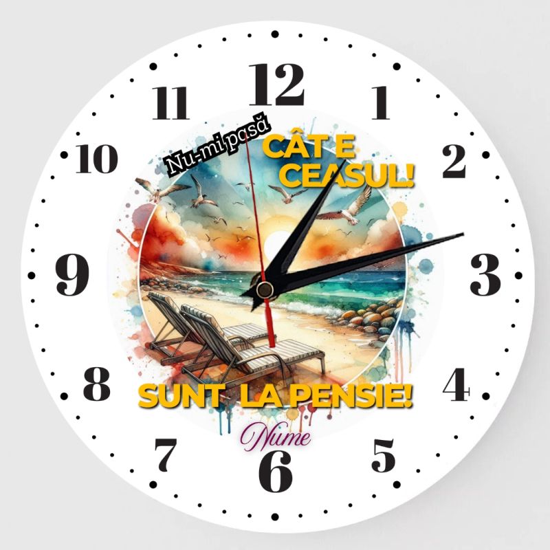Ceas plaja Nu-mi pasa cat e ceasul sunt la pensie